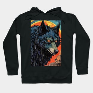 Comic Style Wolf Hoodie